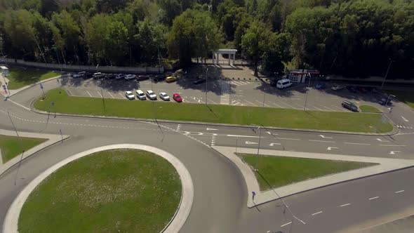 Aerial view of the road junction, Aerial view