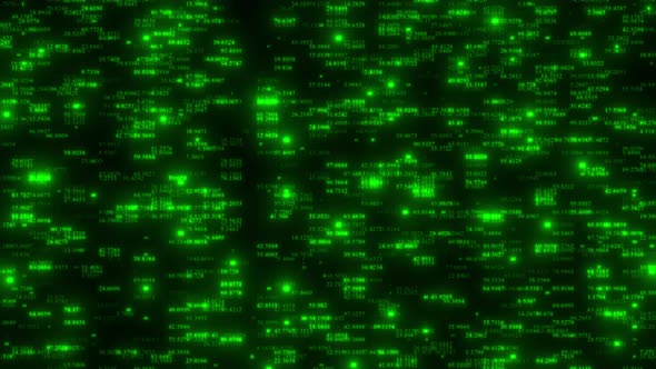 Green Matrix style number passing Right to left, Numbers Moving Down Matrix Background, Falling Gree