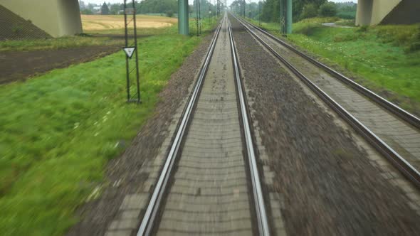 View At The Rails Of Running Away Train 5