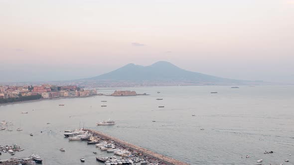 Naples, Italy, View of the Gulf of Naples from the Posillipo hill