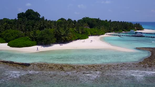 Aerial abstract of lagoon beach time by sea with sand background