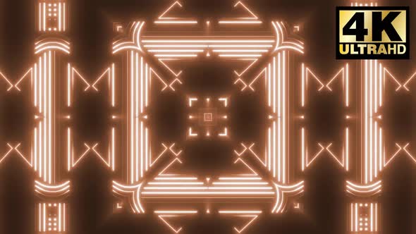 10 Orange Neon Vj Loop Pack 4k