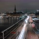 Highway Traffic Through Stockholm City Time Lapse At Night  - VideoHive Item for Sale