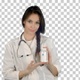 Smiling female doctor looking at camera, Alpha Channel - VideoHive Item for Sale