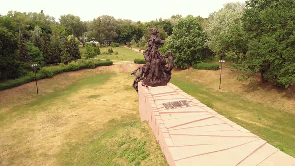 Babi Yar. Aerial - The Place of Mass Murder of Jews During the Second World War. Holocaust. Kyiv