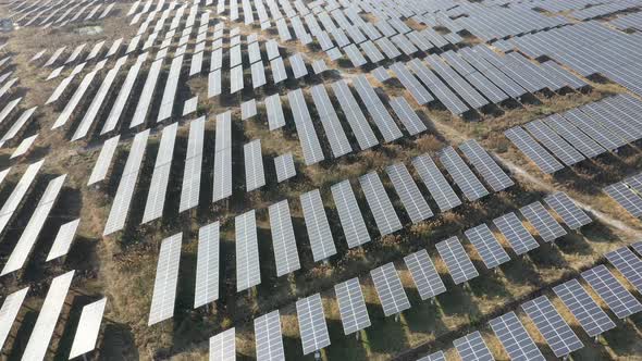 Solar power station in montain