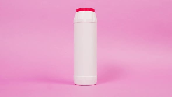 White Plastic Bottle Made of Recycled Plastic