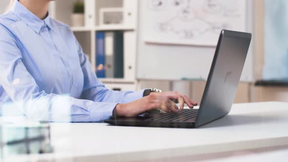 Businesswoman Using Smart Watch at Office 68