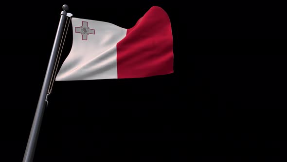 Malta Flag With Alpha Channel  4K