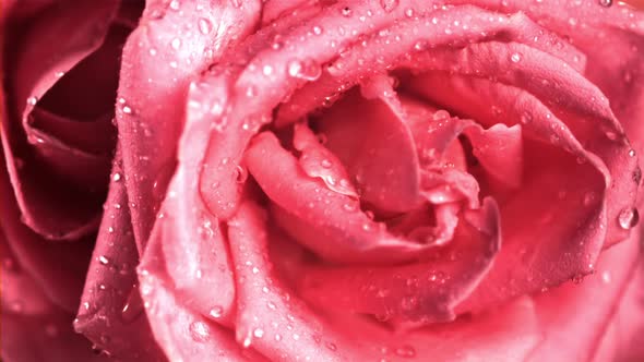 Super Slow Motion with Rose Petals Drains Water