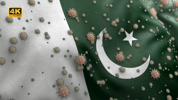 Covid Pakistan Flag / Corona Pakistan Flag - 4K