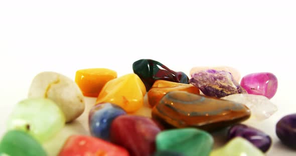 Close-up of colorful pebbles stones