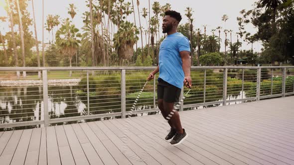 Man working out in the park