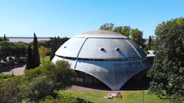 Planetarium, Astronomic Complex, Urquiza Park (Rosario, Argentina) aerial view