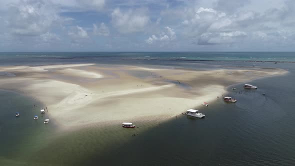 panning view of legendary beach at Northeast Brazil.