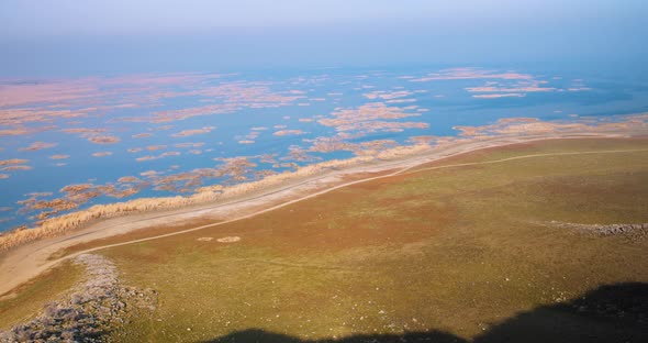 Lake Tuzkan Aydarkul Arnasay Uzbekistan view from the shore 6 of 6