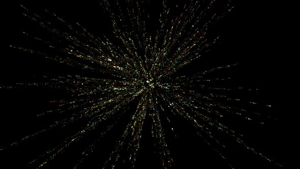Explosion of Sparkling Particles in Space alt