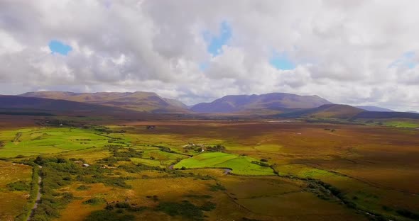 View of beautiful mountains and landscape 4k