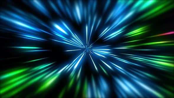 Seamless loop 3D animation of light tunnel stage for your video backgrounds