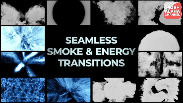 Seamless Smoke And Energy Transitions Pack | Motion Graphics alt