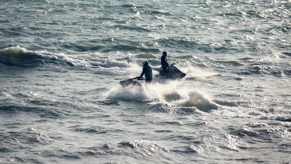 Jet Ski Racing in the Sea