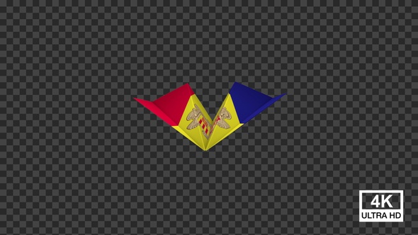 Paper Airplane Of Andorra Flag V3