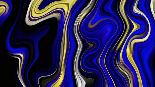 4k Abstract Blue Color Liquid  Fluid Paint Surface Swirl Background