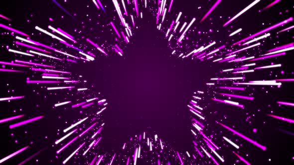 Glamour Purple Pink Star Particles Shape Background Loop 4K