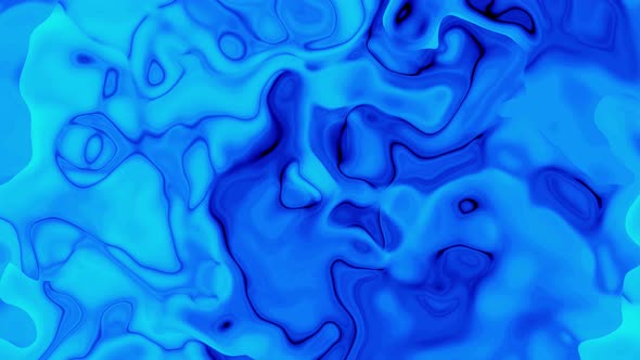Blue color smoky marble liquid wave animation. Vd 564