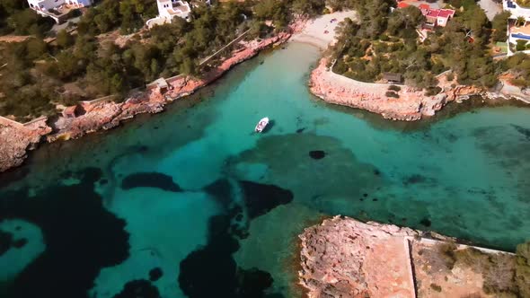 Cala Gracio and Cala Gracioneta beaches in Ibiza, Spain