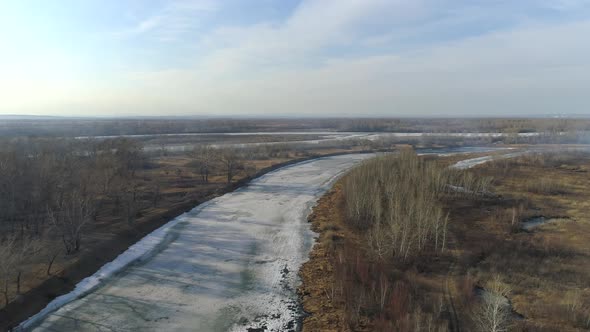 Springtime Landscape In Siberia