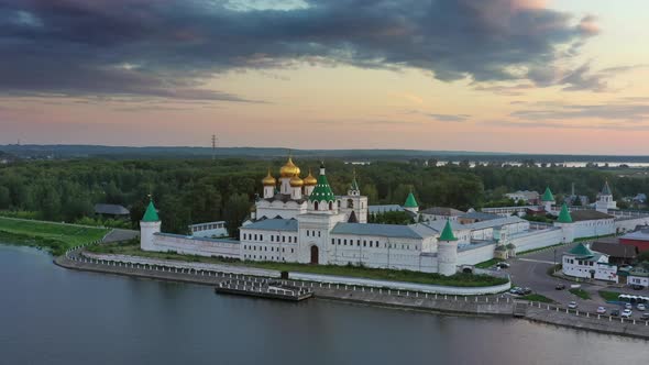 Ipatievsky Monastery in Kostroma at Sunset Russia