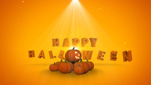Happy Halloween Pumpkin Background 4K