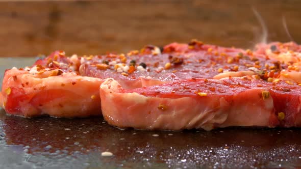 Process of Cooking a Steak on a Grill