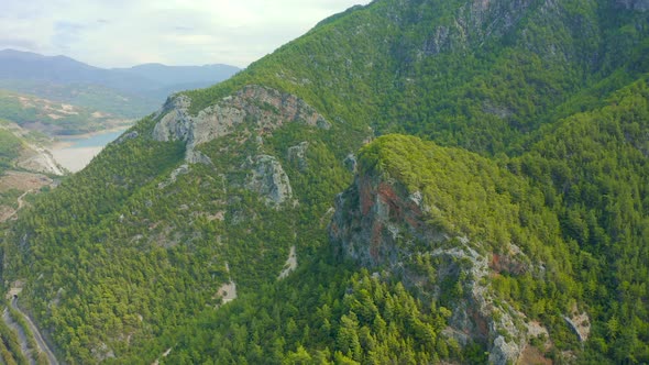 Mountains in Conifers of Valley Dimcay Near of Alanya Antalya District Turkey