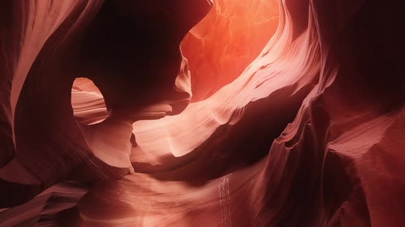 Cinematic Red Wavy Pattern Nature Background Landmark Antelope Canyon USA