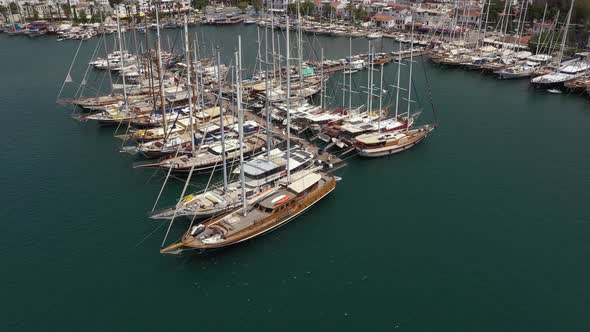 Top view of Mediterranean sea, Bodrum, Turkey