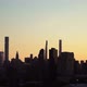 Sunset in City Silhouette of House Skyscrapers - VideoHive Item for Sale