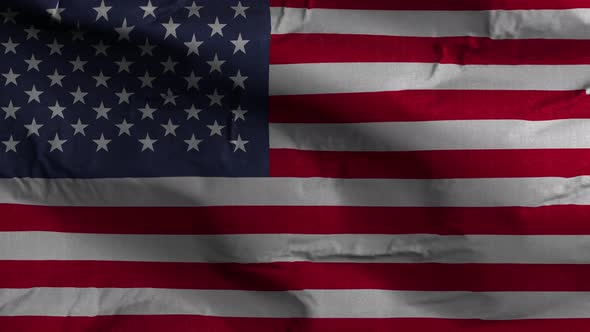 USA Flag Textured Waving Background 4K