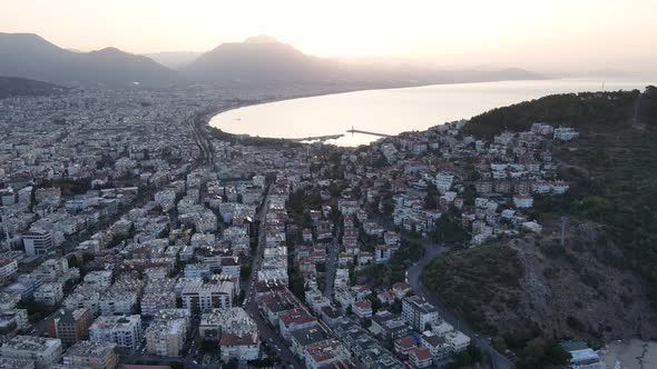 Alanya, Turkey - a Resort Town on the Seashore. Aerial View