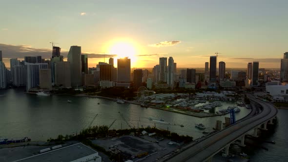 Aerial Downtown Miami shot on Mavic 3 4k 60fps