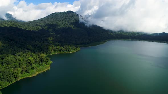 Danau Tamblingan Lake on a Cloudy Day