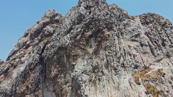 A beautiful view of Peña de Bernal which is the third largest monolith in the world. It is located i