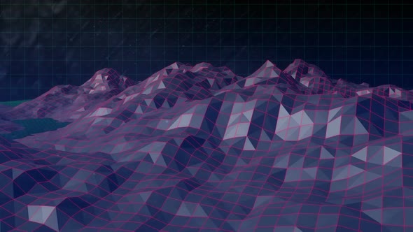 Digitally generated video of mountain  alt