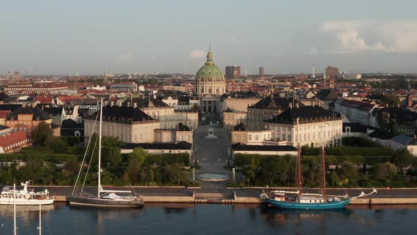 Aerial View Of Amalienborg Castle Denmark