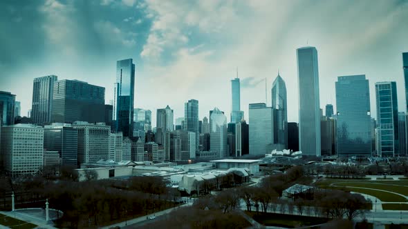 Downtown Chicago During Corona Virus Outbreak