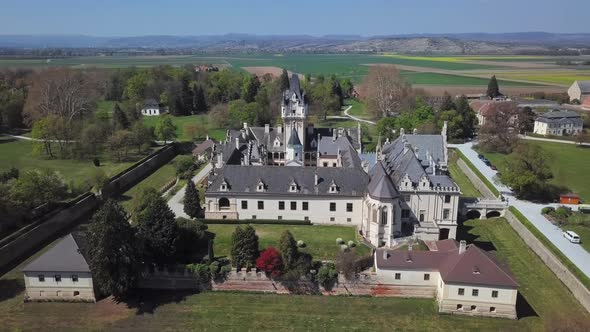 Aerial View of Grafenegg Castle, Austria