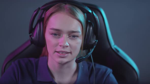 Beautiful Girl Playing Online Game