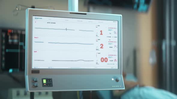 Monitoring the sudden recovery of the patient at the hospital emergency ward alt