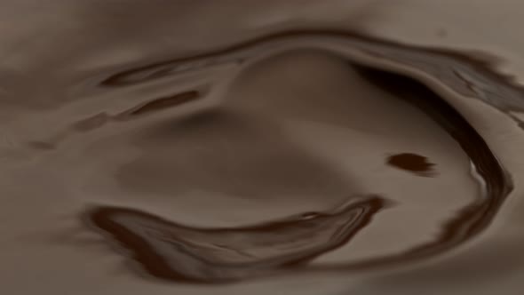 Super Slow Motion Shot of Swirling Melted Milk Chocolate at 1000 Fps